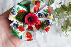 Набір бантики- резинки в садік ,бантики в школу маки 3 - Опис