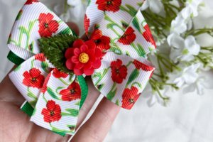 Набір бантики- резинки в садік ,бантики в школу маки 3 - Опис