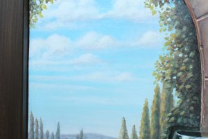 Натюрморт с вином и виноградом - Описание