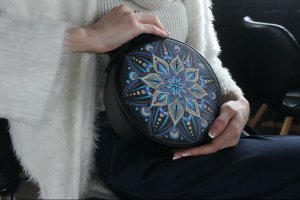 Кругла Сумка Клатч З Ручним Розписом