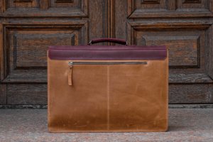 Шкіряний портфель для документів, Сумка для ноутбука - Опис