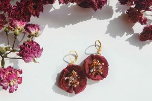 Серьги  Бордо - Описание