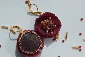 Серьги  Бордо - Описание