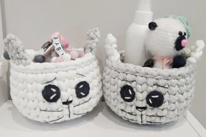 Корзинка "Котик", 1 шт - ДРУГИЕ РАБОТЫ