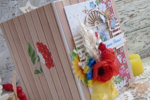 Весільна листівка в українському стилі - Опис