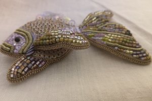Брошка Рибка Зелена Радість - Опис