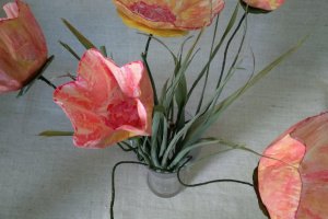 Цветы ручной работы - маки - Описание