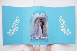 Листівка весільна, об'ємна (дивіться всі фото) - Опис