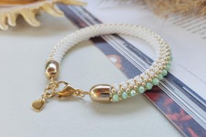 Браслет из японского бисера "Mint ice ' - Описание