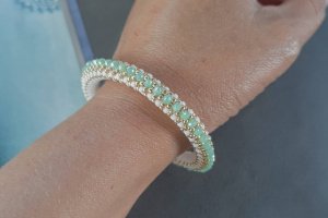 Браслет из японского бисера "Mint ice ' - Описание