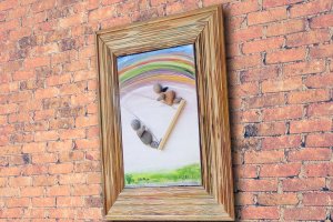 Декор для дома из морских камней ручной работы. Качели - Описание