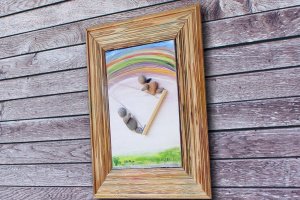 Декор для дома из морских камней ручной работы. Качели - Описание