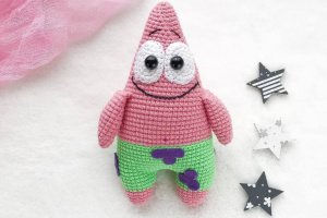Работа Вязаная игрушка Патрик Стар (друг Спанч Боба)