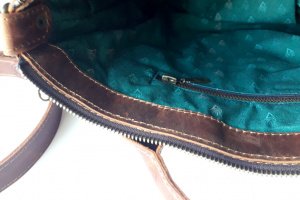 Шкіряна сумка-портфель «Style 3», віскі - Опис