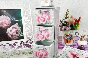 Комод шкатулка органайзер "Париж винтаж" - Описание