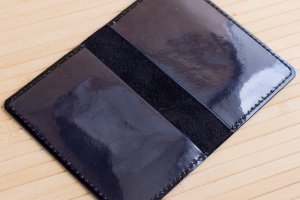 Обкладинка зі шкіри на військовий квиток чорна - Опис