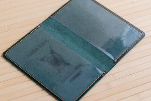 Обложка из кожи на военный билет черная - Описание