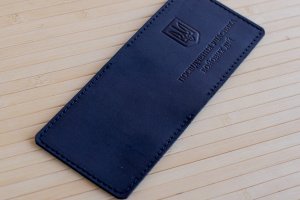 Обложка из натуральной кожи на УБД черная - Описание