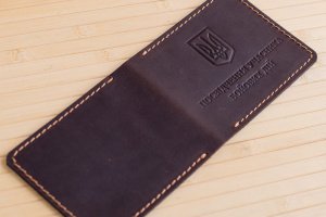 Обложка из натуральной кожи на УБД шоколадная - Описание