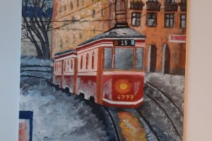 Картина ,, Трамвай ,, - Описание