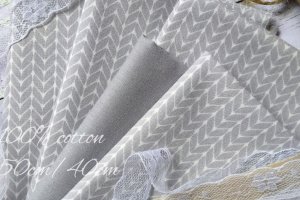 Тканина бавовна сіра в'язка косичка