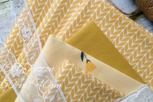 Ткань хлопок карамельная вязка косичка