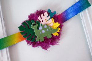 Повязка с динозавром. - Описание