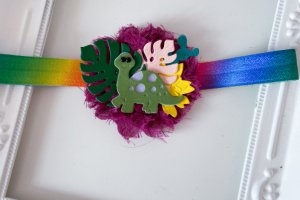 Повязка с динозавром. - Описание