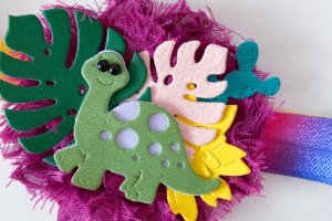 Повязка с динозавром. - Описание