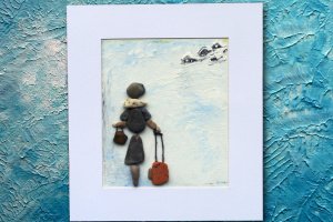 Художественная картина из морских камней - Описание