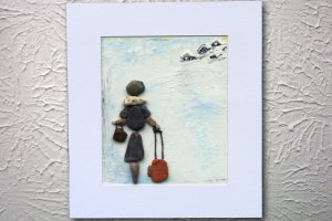 Художественная картина из морских камней - Описание