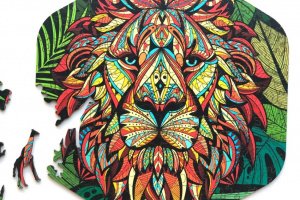 Деревянные пазлы Wouzzle Царь Зверей 165 элементов  - Описание