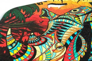 Деревянные пазлы Wouzzle Хранитель Саваны 165 элементов  - Описание