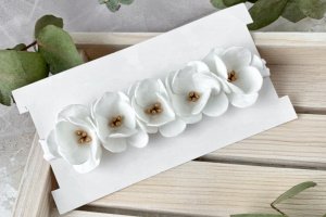Повязка для малышки с цветами - Описание