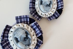 Школьные бантики на резинке синие 6 - Описание