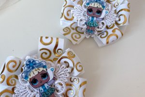Школьные бантики на резинке лол - Описание