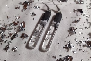Серьги с поталью - Описание