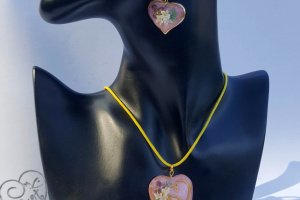 Комплект украшений серьги и кулон "Love" - ДРУГИЕ РАБОТЫ