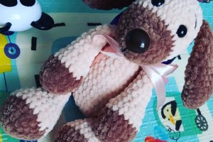 Работа Игрушка Собачка вязаная