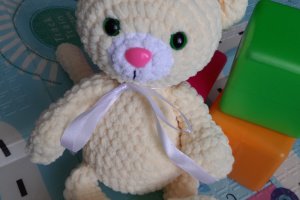 Работа Игрушка Киса вязаная