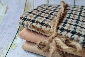 Змішаний набір тканини для рукоділля бавовна і шотландка