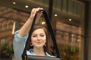 Жіноча Шкіряна Сумка "Багет XL" Шкіра Краст, колір Чорний - Опис