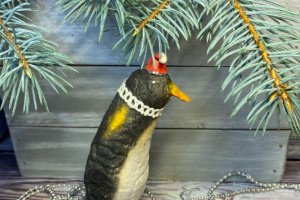 Ватяна іграшка пінгвін - Опис