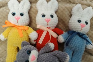 В'язаний зайка. зайчик амигуруми - ІНШІ РОБОТИ