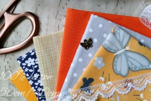 Набор хлопка для рукоделия Бабочки из 6 шт.