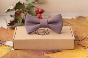 Краватка-метелик димчасто-ліловий