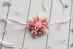 Браслет бутоньєрка на руку з сухоцвітами арт.1122