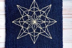 Джинсовая подставка под горячее - Описание