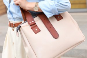 Робота Шкіряна Жіноча Сумка "TyBer" шкіра Краст, колір Слон