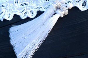 Сережки святкові з перлами та срібними застібками - Опис